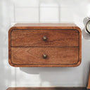 Curved Wall Mounted Bedside Nightstand