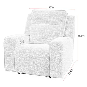 Lancaster - Power Zero Gravity Recliner P2 - Fluffy River Rock