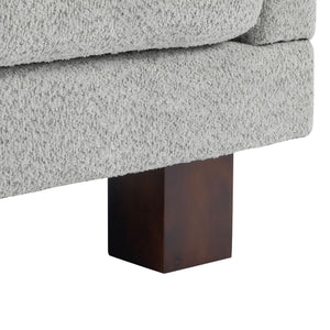 Modern Loveseat Sofa, 2 Seater With Square Arms For Living Room
