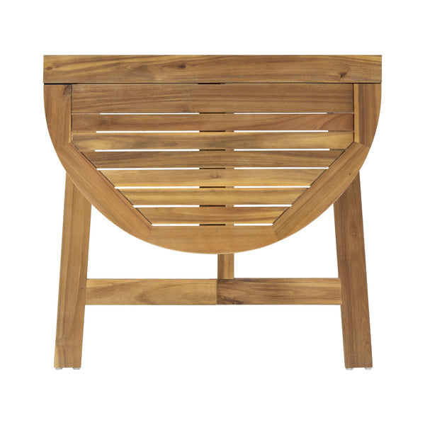 Outdoor Half Round Folding Acacia Wood Bistro Table