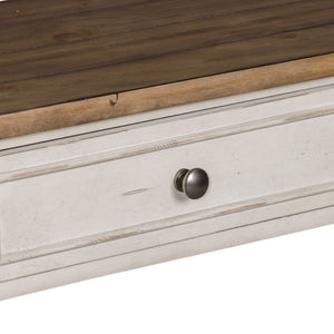Morgan Creek - Sofa Table - Antique White / Wirebrushed Tobacco Accents