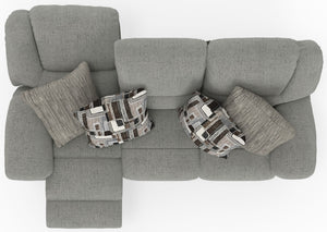 Trifecta - Sofa With 3 Recliners and Drop Down Table