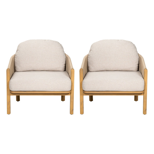 Grotta - Outdoor Wood Club Chair (Set of 2)