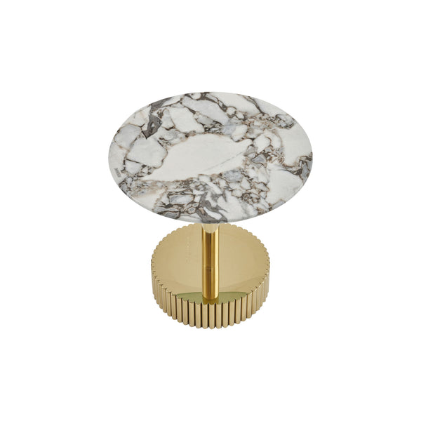 End Table For Living Rooms - Gold / White