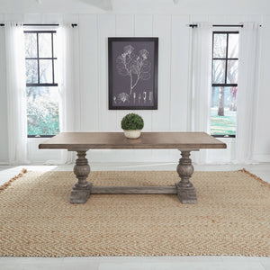 River Place - Trestle Table - Riverstone Gray & Tobacco