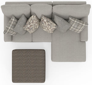 Livingston - Sectional With Comfort Coil Seating, 40" Cocktail Ottoman And Accent Pillows Included