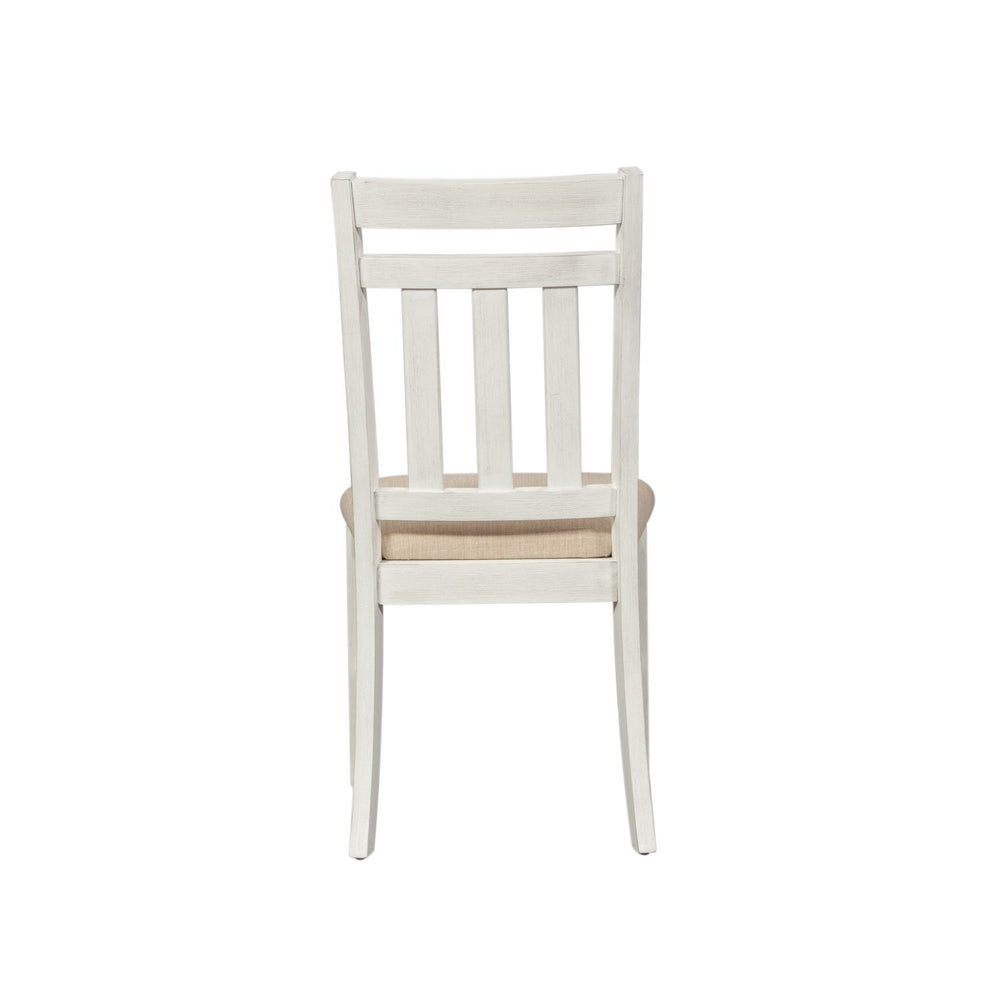 Summerville - Slat Back Side Chair - Soft White Wash / Wirebrushed Gray