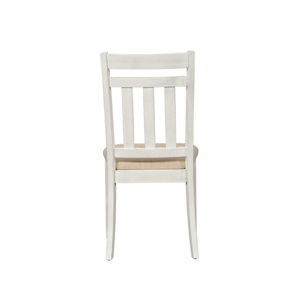 Summerville - Slat Back Side Chair - Soft White Wash / Wirebrushed Gray