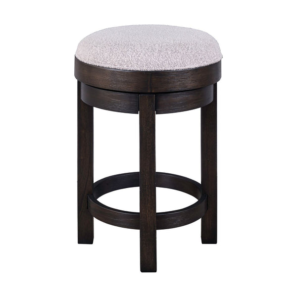 Weston - Upholstered Swivel Console Stool - Peppercorn