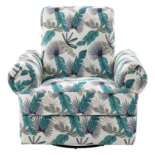 Manual Swivel Recliner Rocker Chair With Adjustable Backrest