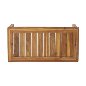 Acacia Wood Loveseat And Coffee Table Set With Cushions