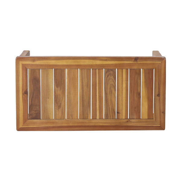 Acacia Wood Loveseat And Coffee Table Set With Cushions