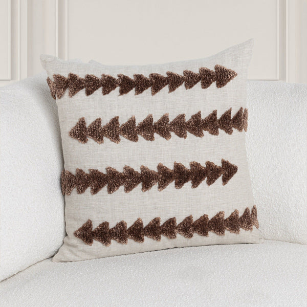 Essay - 22" x 22"Pillow - Frothed Brown
