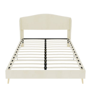 Upholstered Bed, Tufted Headboard, Comfortable Sleep