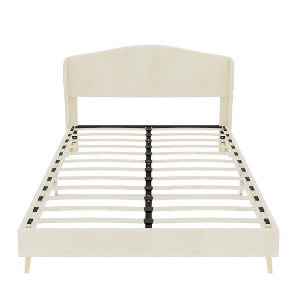 Upholstered Bed, Tufted Headboard, Comfortable Sleep