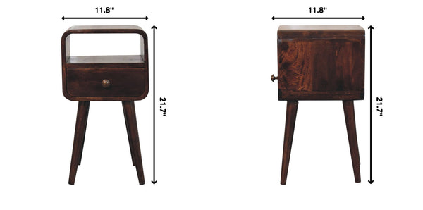 Mini Curve Open Bedside Nightstand