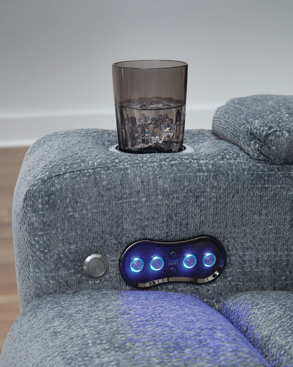 Studio Cave - Power Reclining Sofa - Steel