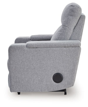Pineland - Glider Power Recliner With Audio System - Pewter
