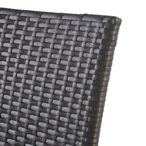 Outdoor Wicker Barstools With Rattan And Iron Frame