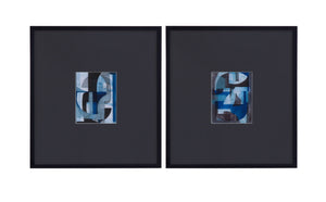 Leo I Framed Print - Black / Blue