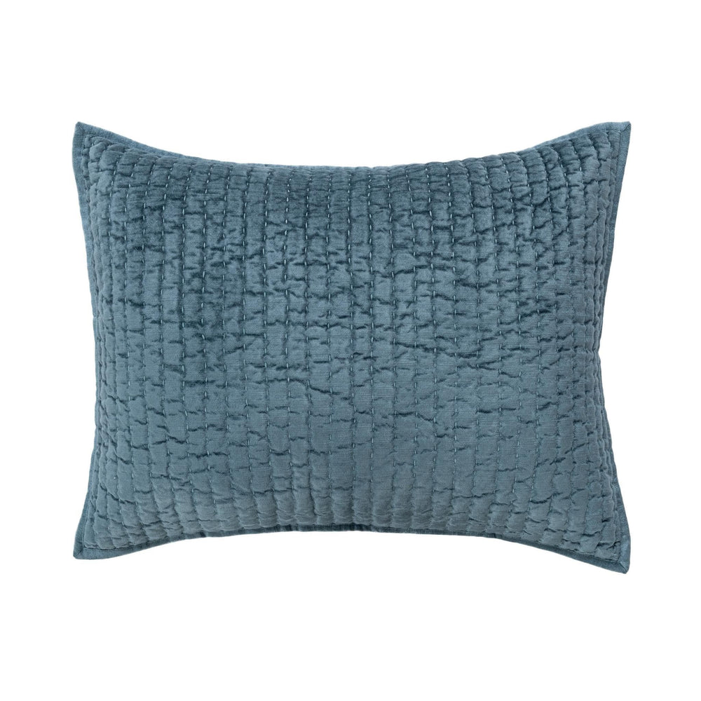 Bari - Velvet Sham - Stone Blue