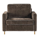 Accent Chair Upholstered Single Sofa With Square Arms, Sewn Pillow Back For Living Room
