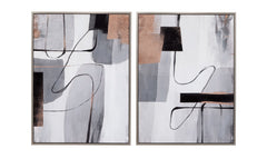 Standards Canvas Art (Set of 2) - Pearl Silver