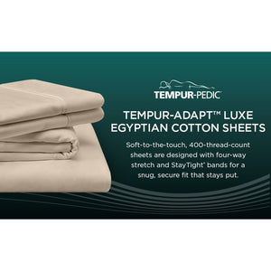 Tempur-Adapt - Tempur-Adapt Luxe Egyptian Cotton Sheets - Sleepy Blue