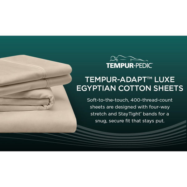 Tempur-Adapt - Tempur-Adapt Luxe Egyptian Cotton Sheets - Sleepy Blue