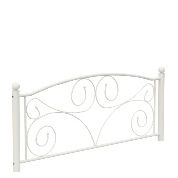 Full With Metal Frame Bed - White