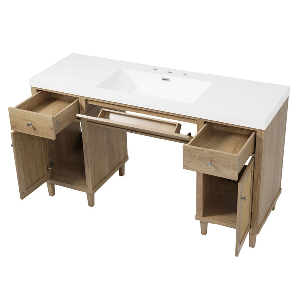 Bathroom Vanity With Sink, Spacious Storage Cabinet