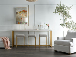 Love. Joy. Bliss.-Miranda Kerr Home - Love Joy Bliss Console Table With 3 Stools - White