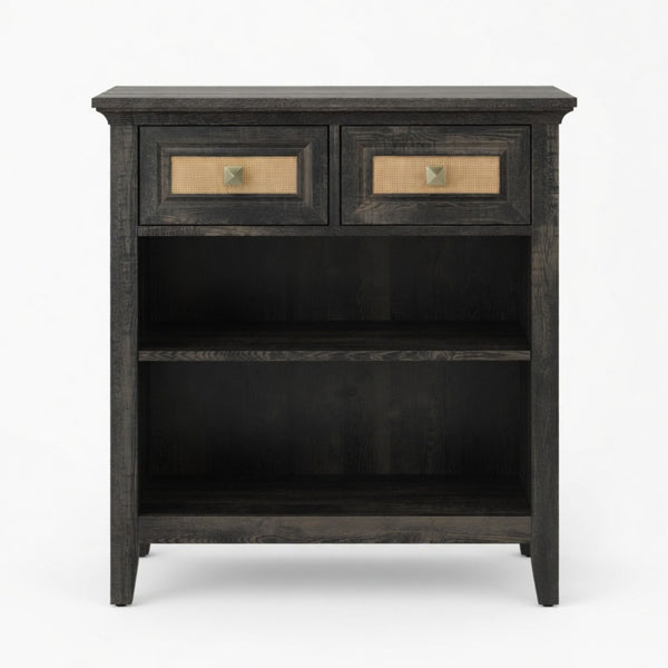 Storage Cabinet With 2 Drawers And 2 Shelves - Coffee