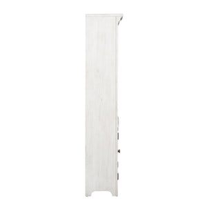Farmhouse Reimagined - Bookcase - Antique White / Chestnut Tops
