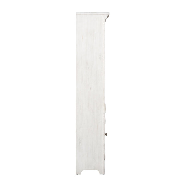 Farmhouse Reimagined - Bookcase - Antique White / Chestnut Tops