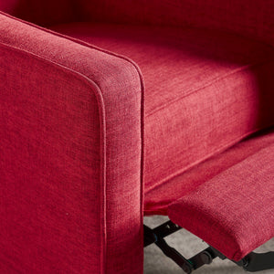 Mid-Century Modern Recliner With Button Tufted Waffle Stitch