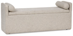 Galliden - Large Upholstered Dining Room Bench - Beige
