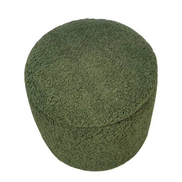 Elegant Round Storage Ottoman Upholstered