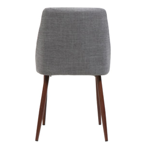 Modern Dining Chair With Iron Legs And Wood Finish
