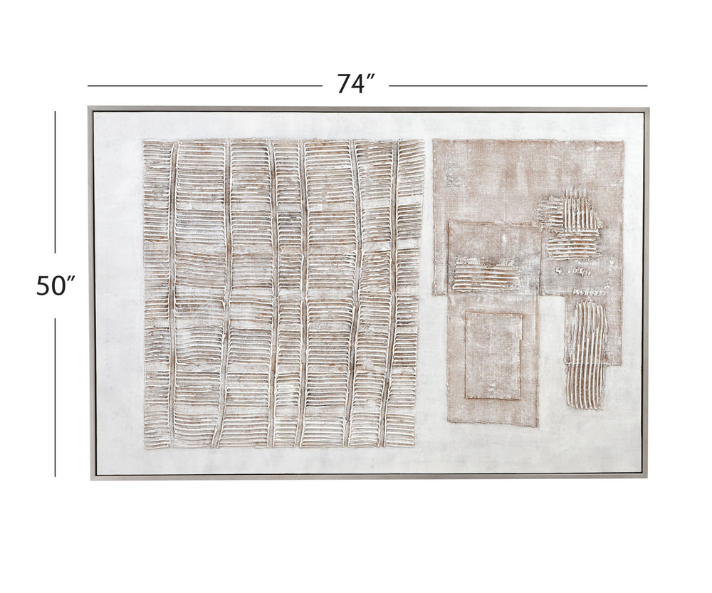 Counted Days Framed Canvas - Beige / White