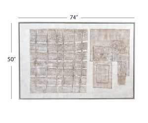 Counted Days Framed Canvas - Beige / White