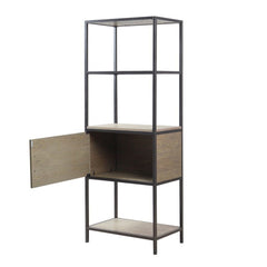 Darley - 3 Shelf Bookcase With Storage Cabinet - Gray
