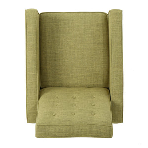 Mid-Century Modern Recliner With Button Tufted Waffle Stitch