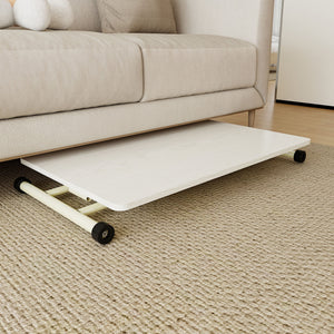 Adjustable Standing Table, Indoor & Outdoor Use, Portable With Adjustable Height - Off White / White