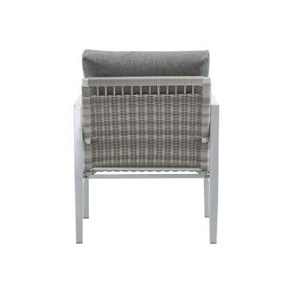 Modern Lounge Chair With Rope Accents And Cushions