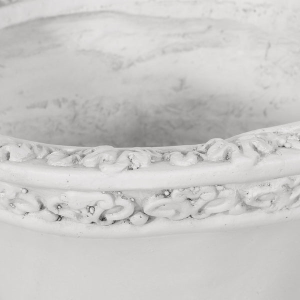 Roman Style Garden Urn Planter - Antique White