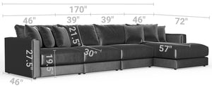 Remington - Modular Sofa - Slate