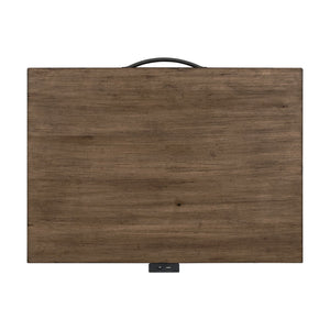 Shaker Lakes - Open Nightstand With Charging Station - Harvest Brown