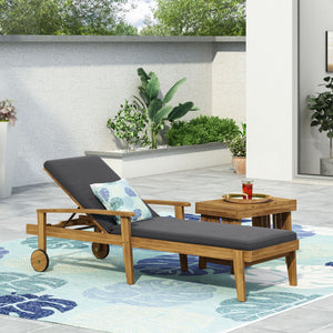 Jason - Chaise Lounge Adjustable Acacia Wood Outdoor Furniture