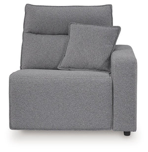 Modmax II - 8-Piece Power Reclining Sectional With LAF Press Back Power Chaise And Console - Salt And Pepper